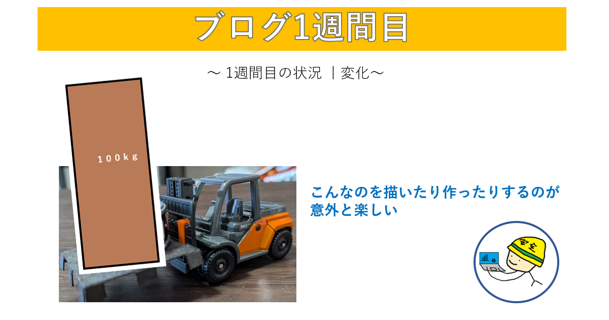 ブログ1週目での変化を感じて楽しい画像